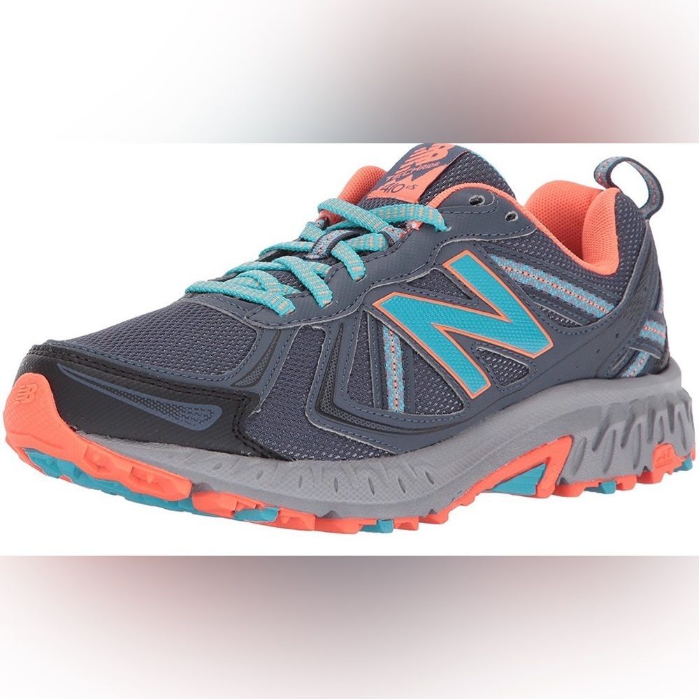 New Balance 410 V5 Techride Gray, Blue & Orange Trail Shoes Men’s Size 11